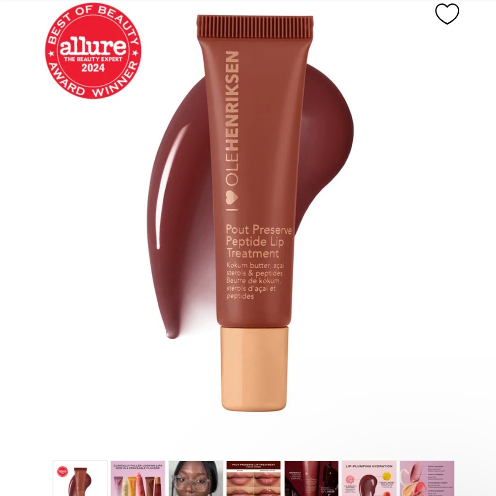 OleHenriksen pout preserve peptide lip treatment- Cocoa Crème- NIB